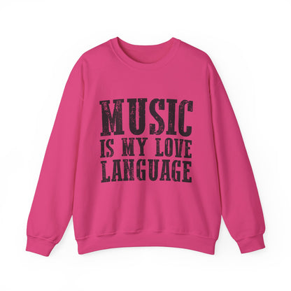 Music is My Love Language- Unisex Heavy Blend™ Crewneck Sweatshirt