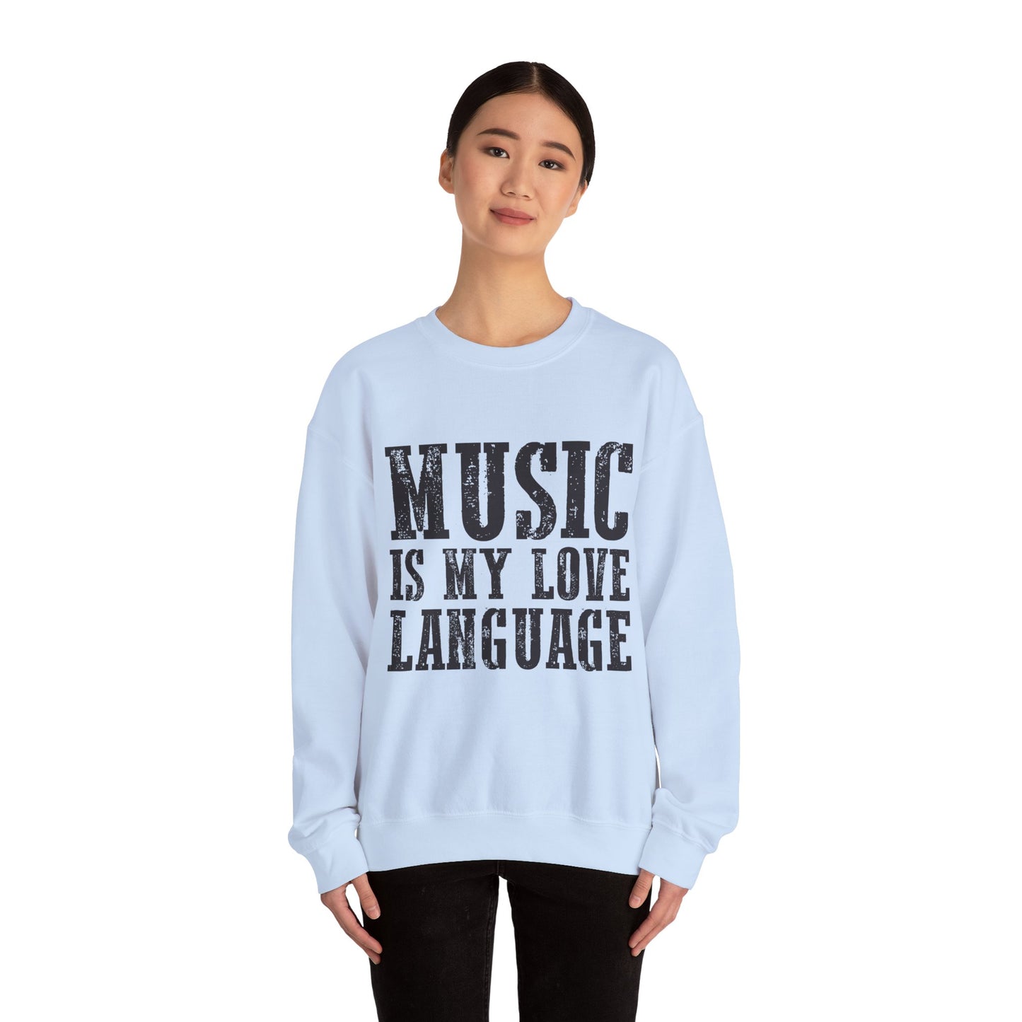 Music is My Love Language- Unisex Heavy Blend™ Crewneck Sweatshirt