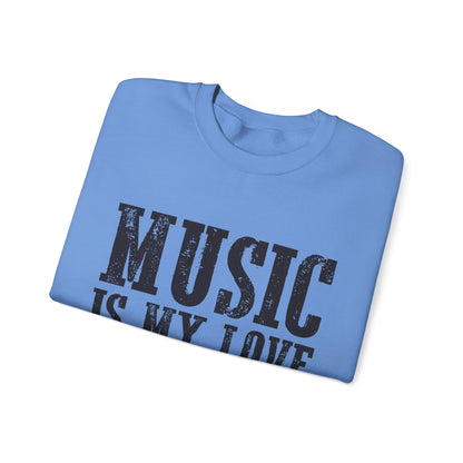 Music is My Love Language- Unisex Heavy Blend™ Crewneck Sweatshirt
