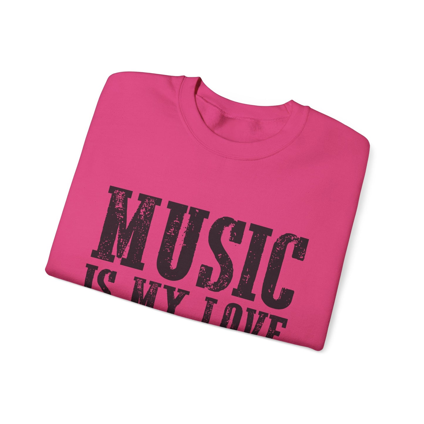 Music is My Love Language- Unisex Heavy Blend™ Crewneck Sweatshirt