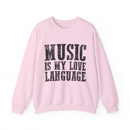 Music is My Love Language- Unisex Heavy Blend™ Crewneck Sweatshirt