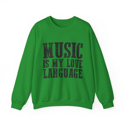 Music is My Love Language- Unisex Heavy Blend™ Crewneck Sweatshirt