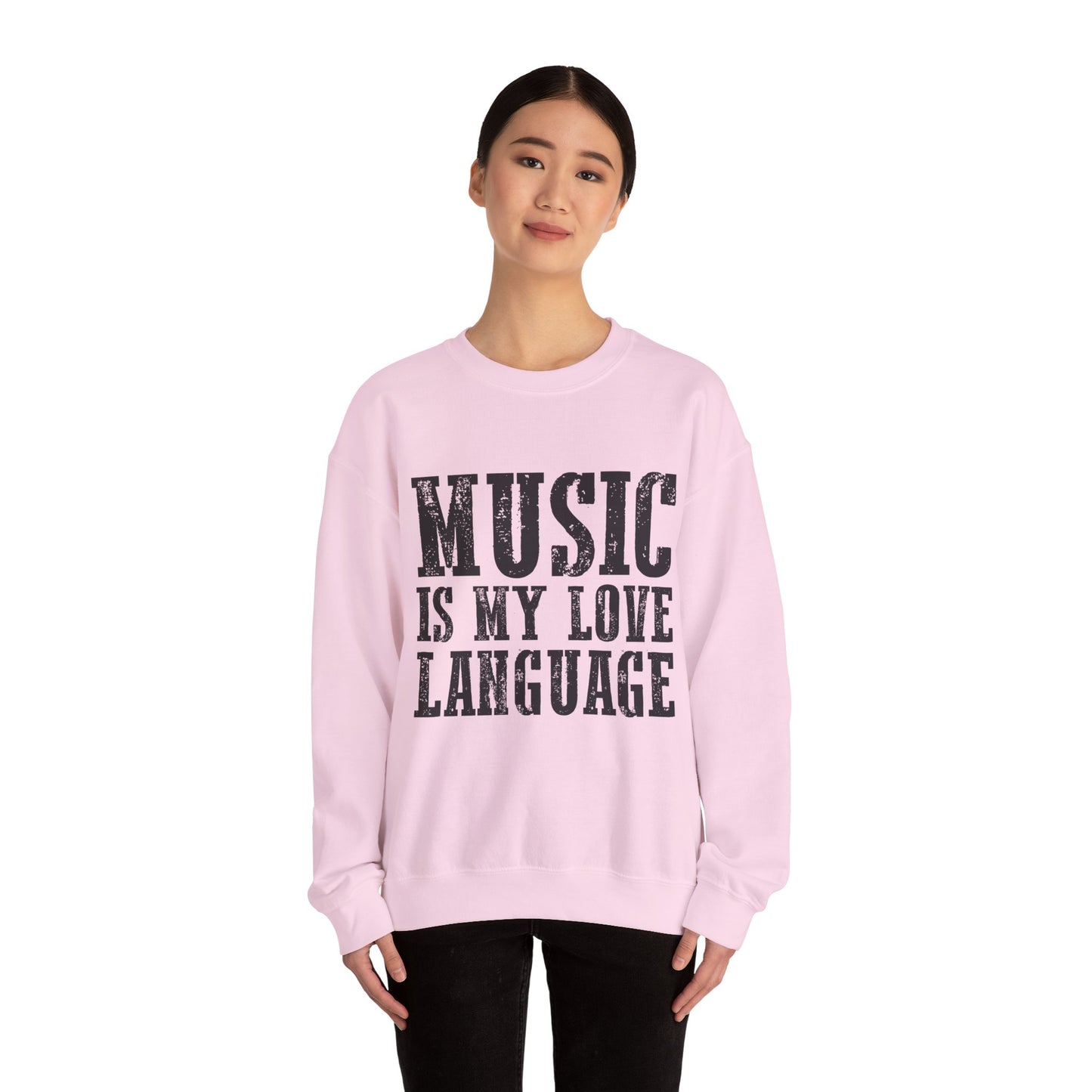 Music is My Love Language- Unisex Heavy Blend™ Crewneck Sweatshirt