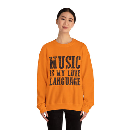 Music is My Love Language- Unisex Heavy Blend™ Crewneck Sweatshirt