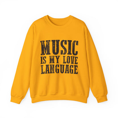 Music is My Love Language- Unisex Heavy Blend™ Crewneck Sweatshirt