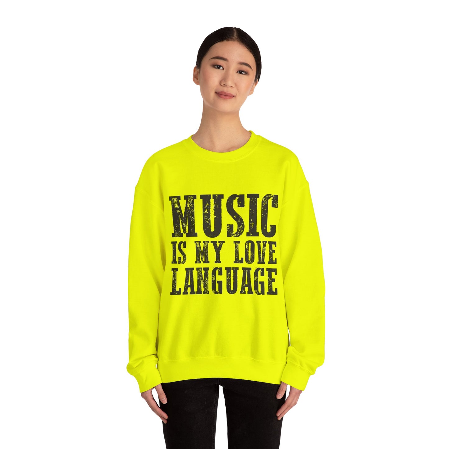 Music is My Love Language- Unisex Heavy Blend™ Crewneck Sweatshirt