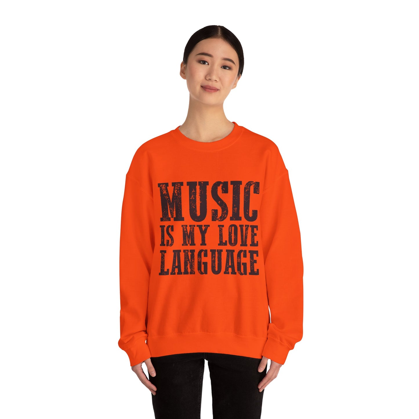 Music is My Love Language- Unisex Heavy Blend™ Crewneck Sweatshirt