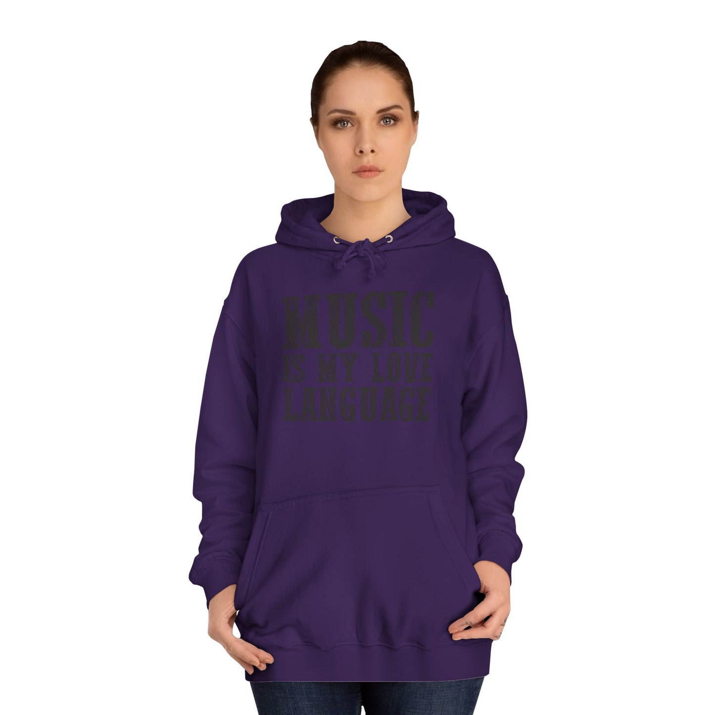 Music is my Love Language- Unisex College Hoodie
