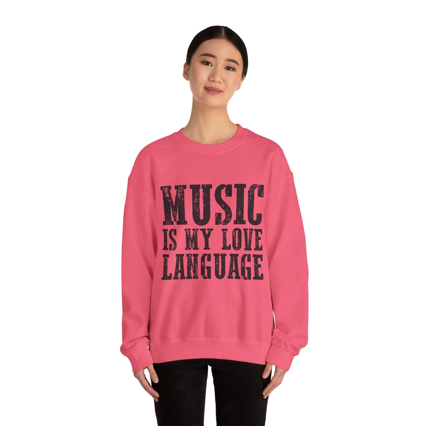 Music is My Love Language- Unisex Heavy Blend™ Crewneck Sweatshirt