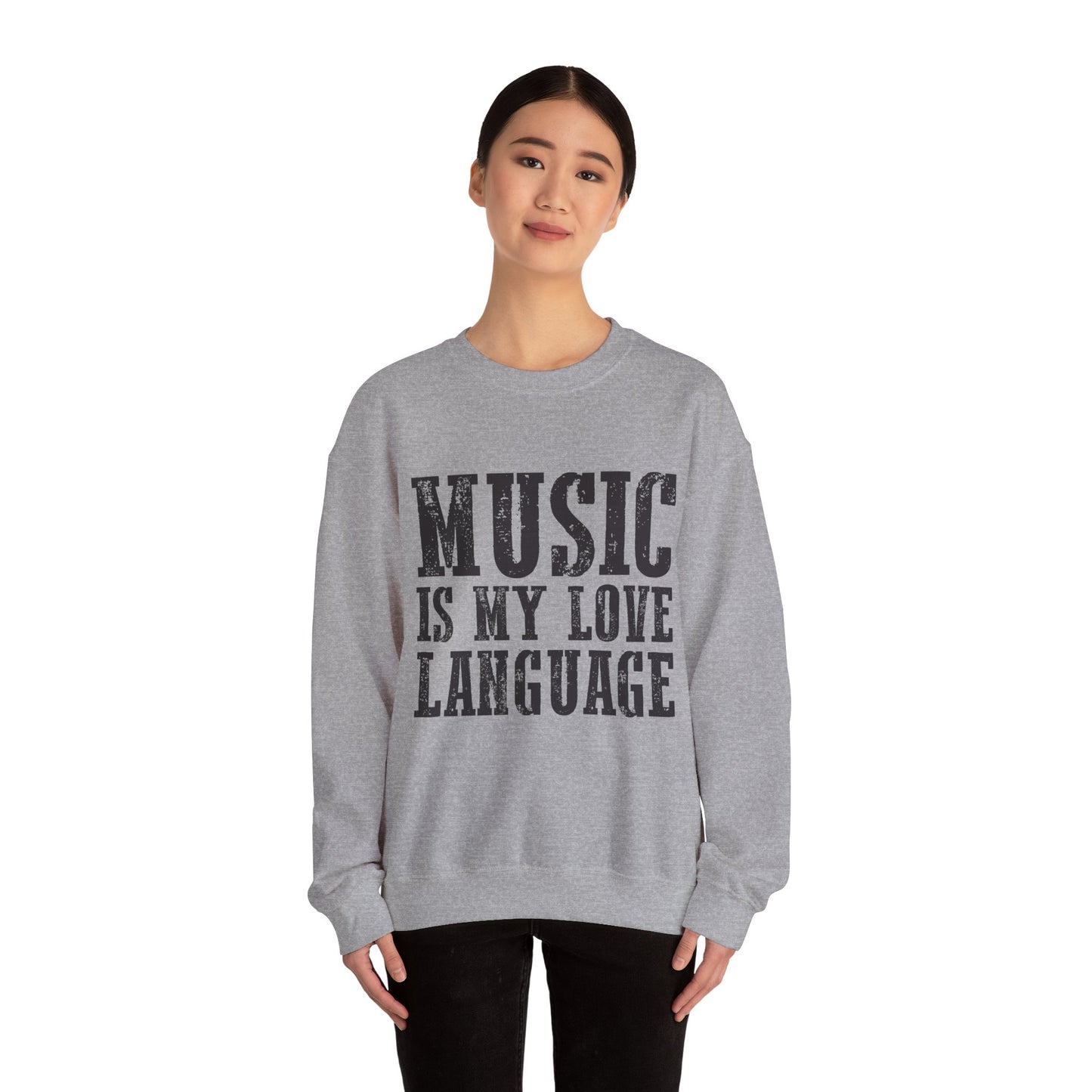Music is My Love Language- Unisex Heavy Blend™ Crewneck Sweatshirt