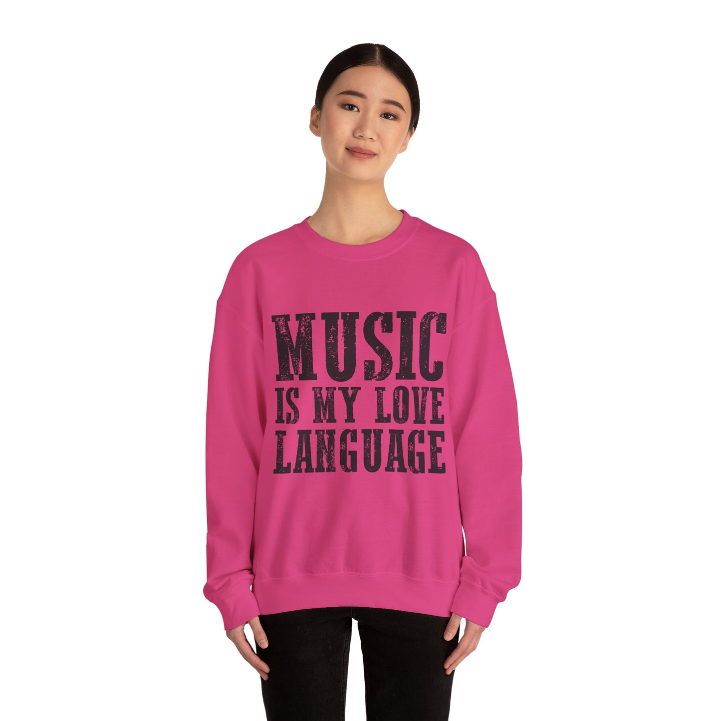 Music is My Love Language- Unisex Heavy Blend™ Crewneck Sweatshirt