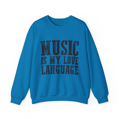 Music is My Love Language- Unisex Heavy Blend™ Crewneck Sweatshirt