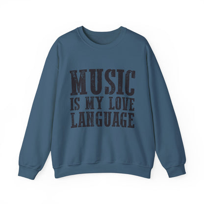 Music is My Love Language- Unisex Heavy Blend™ Crewneck Sweatshirt