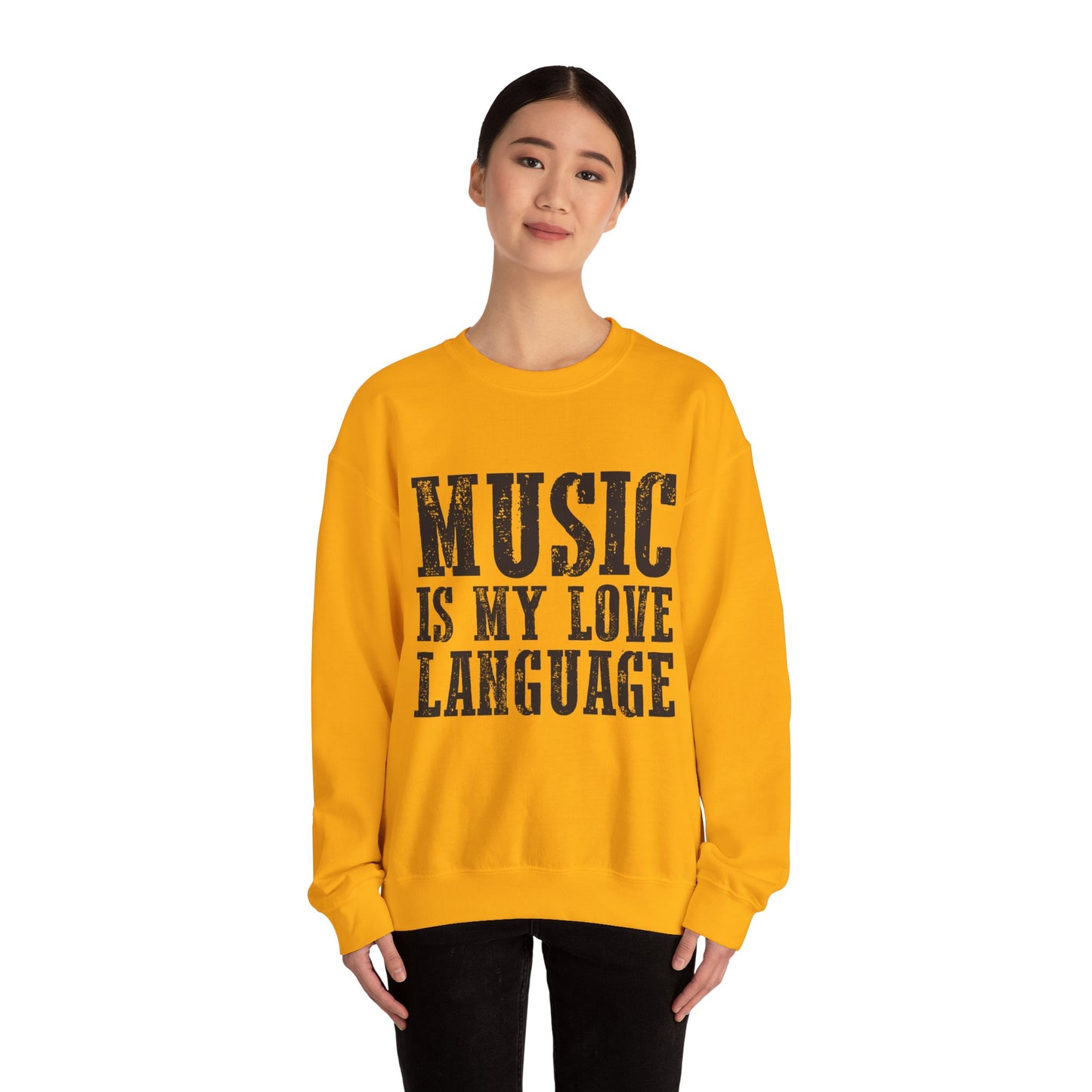 Music is My Love Language- Unisex Heavy Blend™ Crewneck Sweatshirt