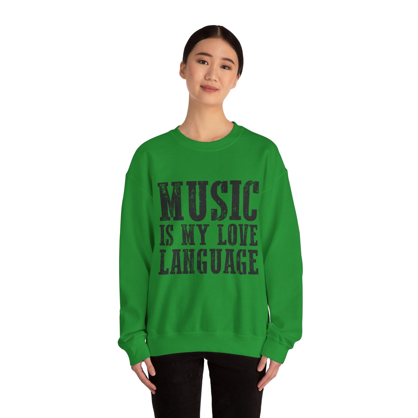 Music is My Love Language- Unisex Heavy Blend™ Crewneck Sweatshirt