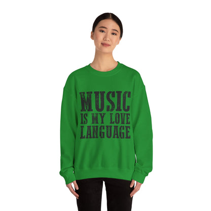 Music is My Love Language- Unisex Heavy Blend™ Crewneck Sweatshirt