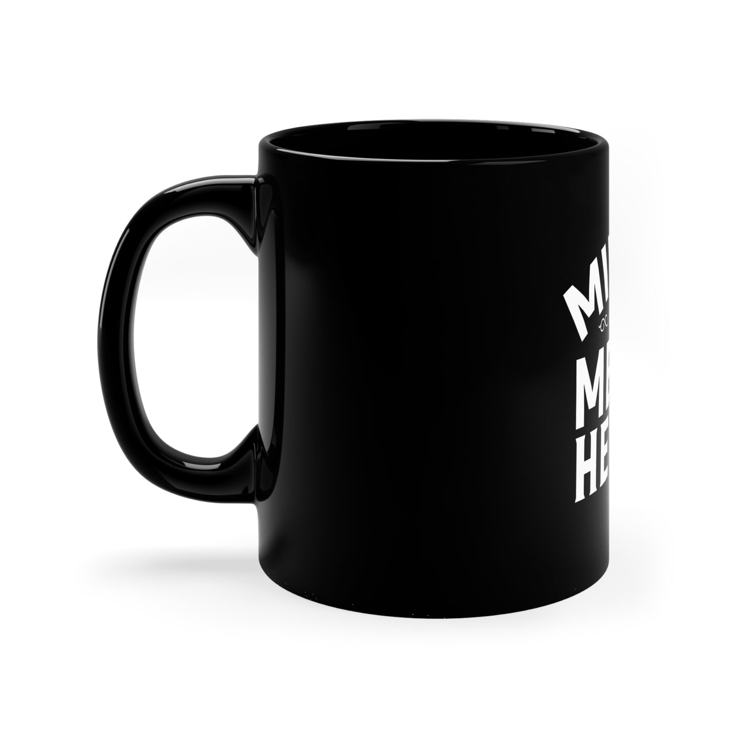 Minding My Own Mental Health Black Coffee Mug, 11oz