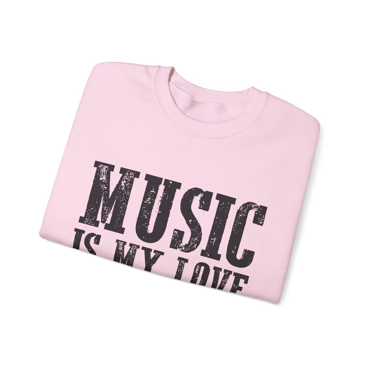 Music is My Love Language- Unisex Heavy Blend™ Crewneck Sweatshirt
