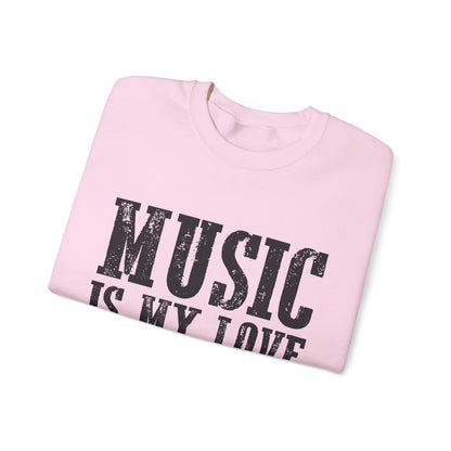Music is My Love Language- Unisex Heavy Blend™ Crewneck Sweatshirt