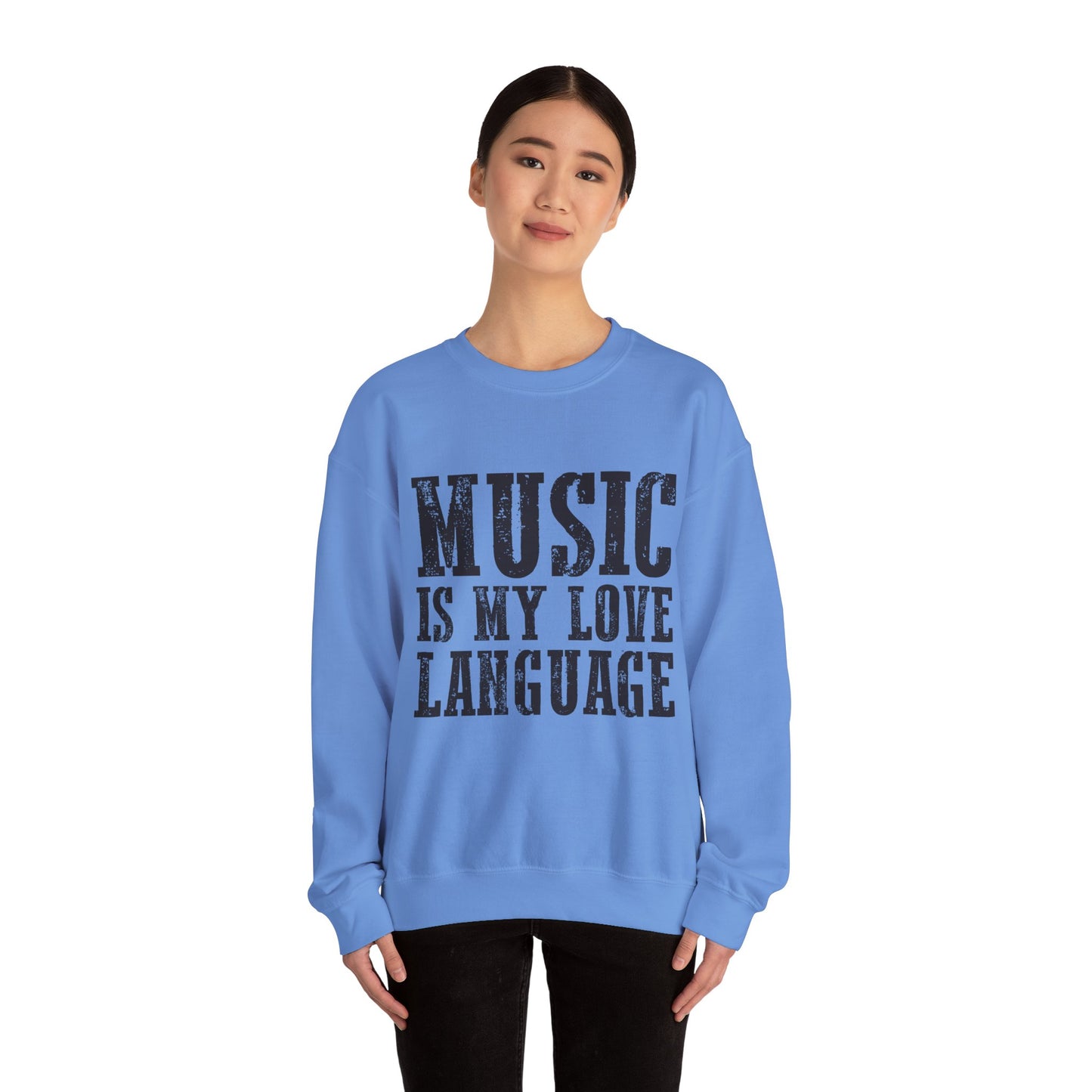 Music is My Love Language- Unisex Heavy Blend™ Crewneck Sweatshirt