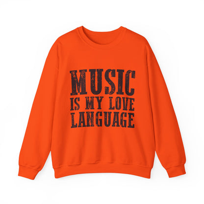 Music is My Love Language- Unisex Heavy Blend™ Crewneck Sweatshirt