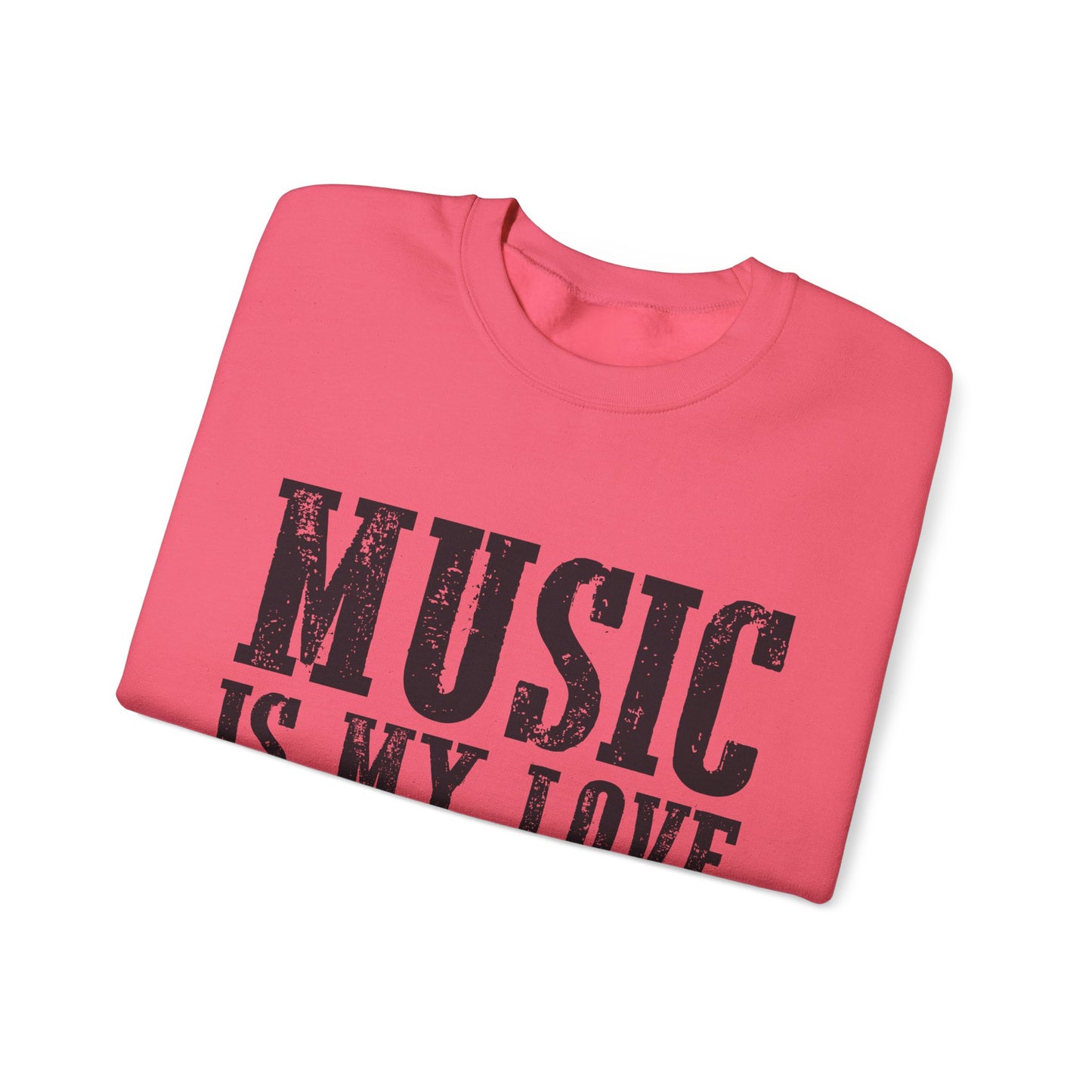 Music is My Love Language- Unisex Heavy Blend™ Crewneck Sweatshirt