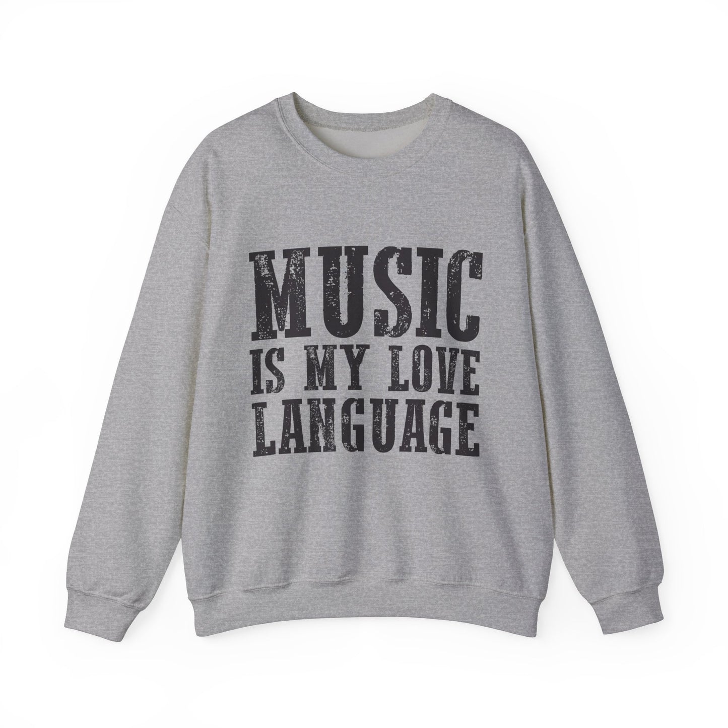 Music is My Love Language- Unisex Heavy Blend™ Crewneck Sweatshirt