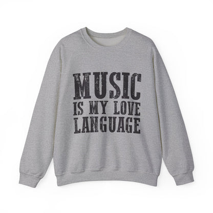 Music is My Love Language- Unisex Heavy Blend™ Crewneck Sweatshirt