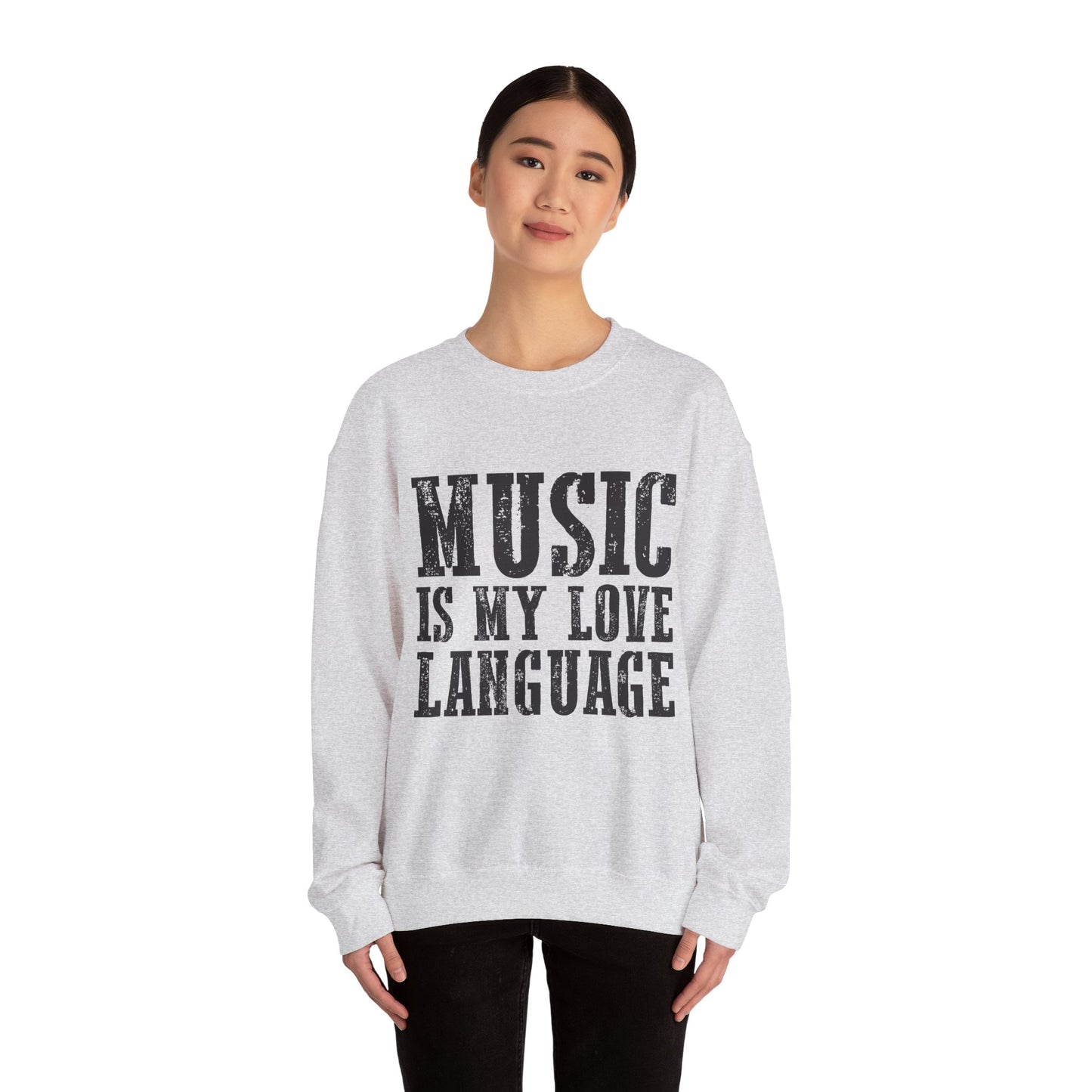 Music is My Love Language- Unisex Heavy Blend™ Crewneck Sweatshirt