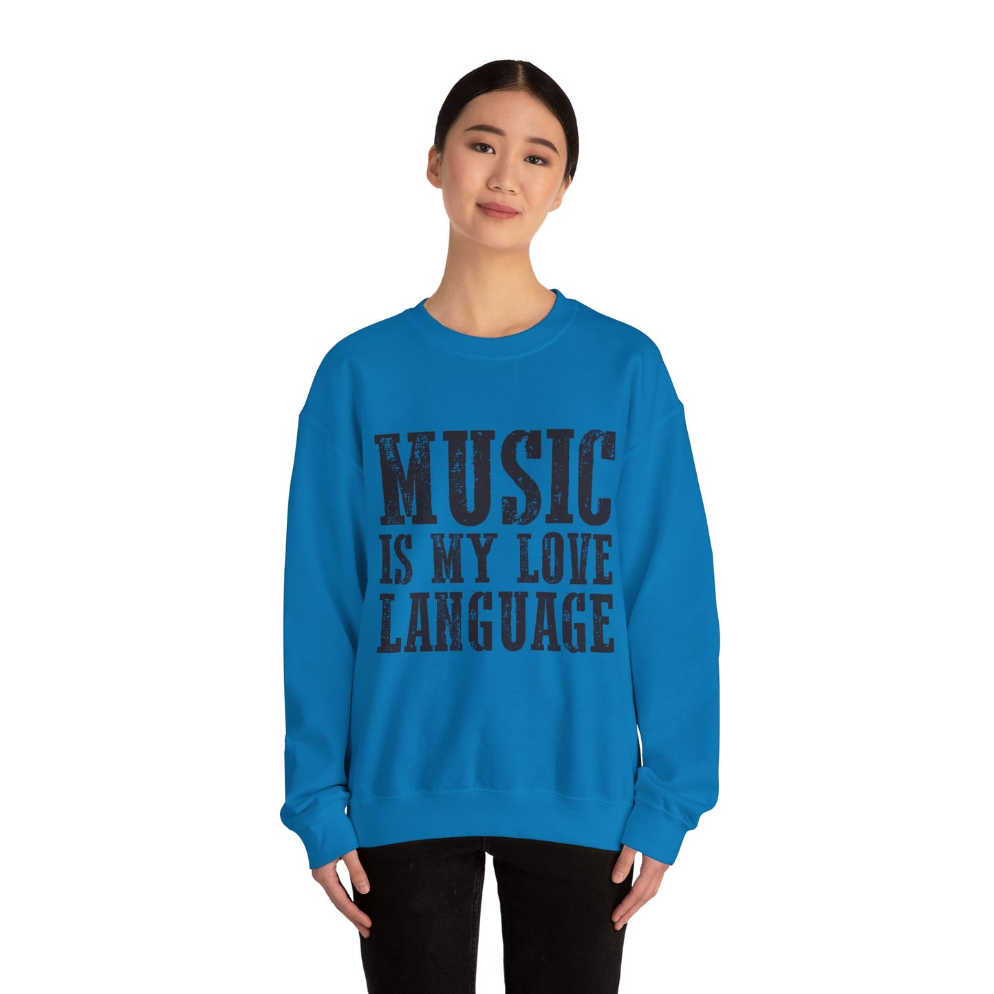 Music is My Love Language- Unisex Heavy Blend™ Crewneck Sweatshirt