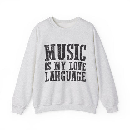Music is My Love Language- Unisex Heavy Blend™ Crewneck Sweatshirt